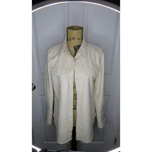 Women's Cream Button-Up Top